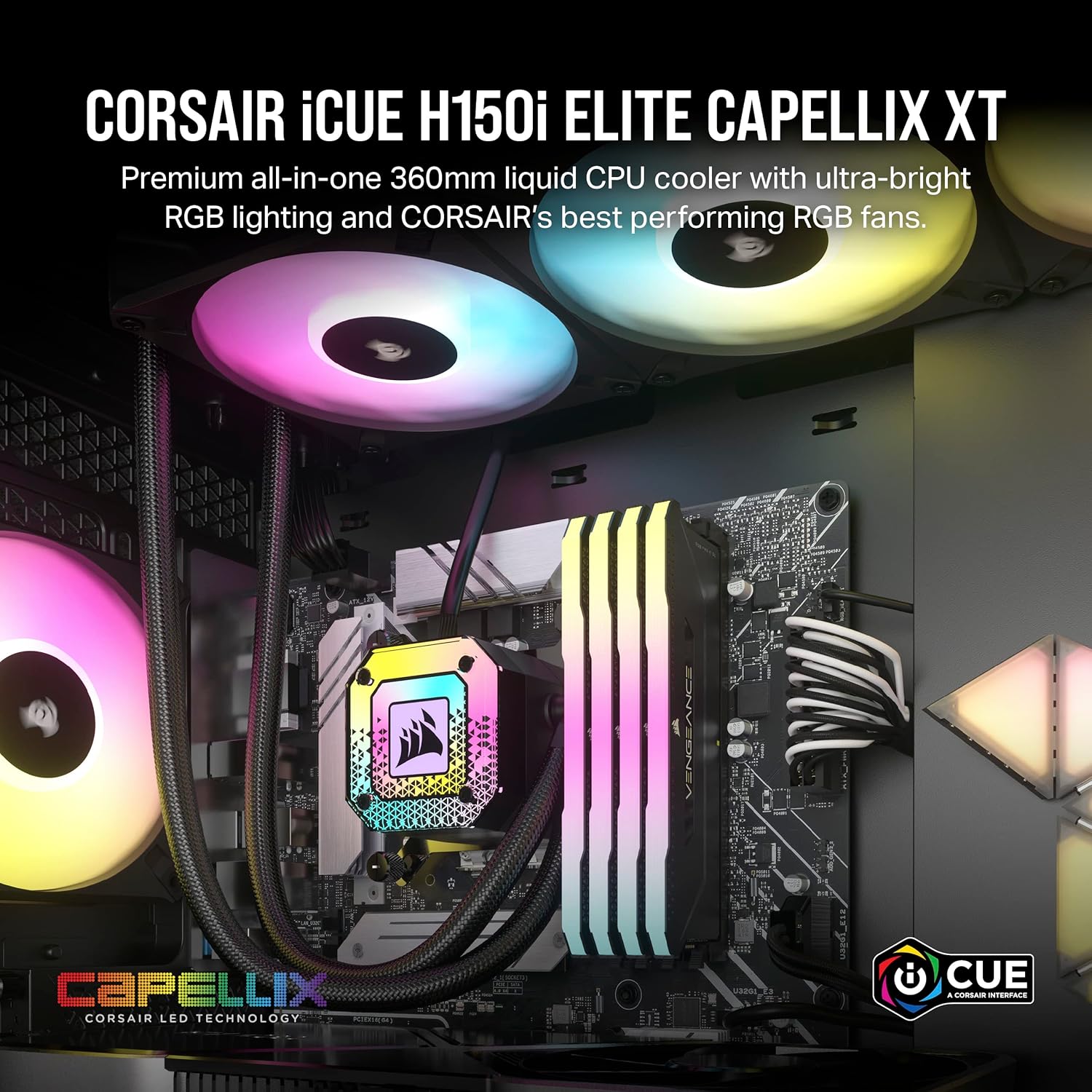 Buy Corsair,Corsair iCUE H150i ELITE CAPELLIX XT – 360mm Liquid CPU Cooler with Three AF120 RGB ELITE Fans - Gadcet UK | UK | London | Scotland | Wales| Near Me | Cheap | Pay In 3 | Computer System Cooling Parts